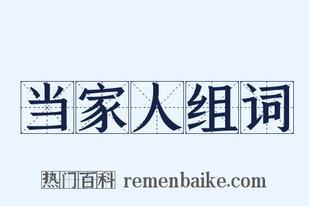 当家人组词是什么意思的图片